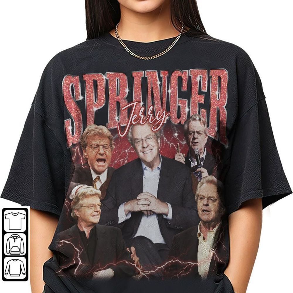 Jerry Springer Retro Talk Show Pop Culture Graphic T-Shirt
